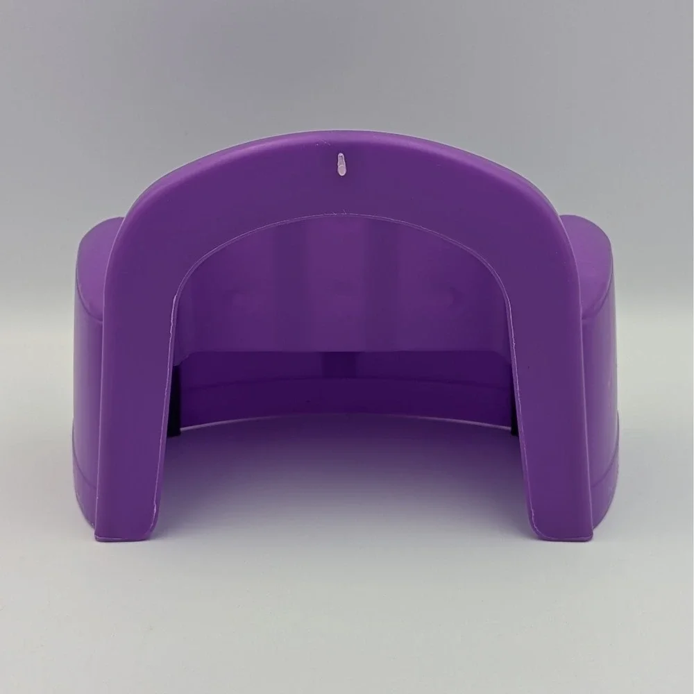 Purple Dollhouse Sofa Miniature Plastic Tufted Couch Toy Furniture Armchair